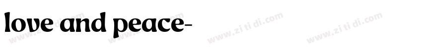 love and peace字体转换
